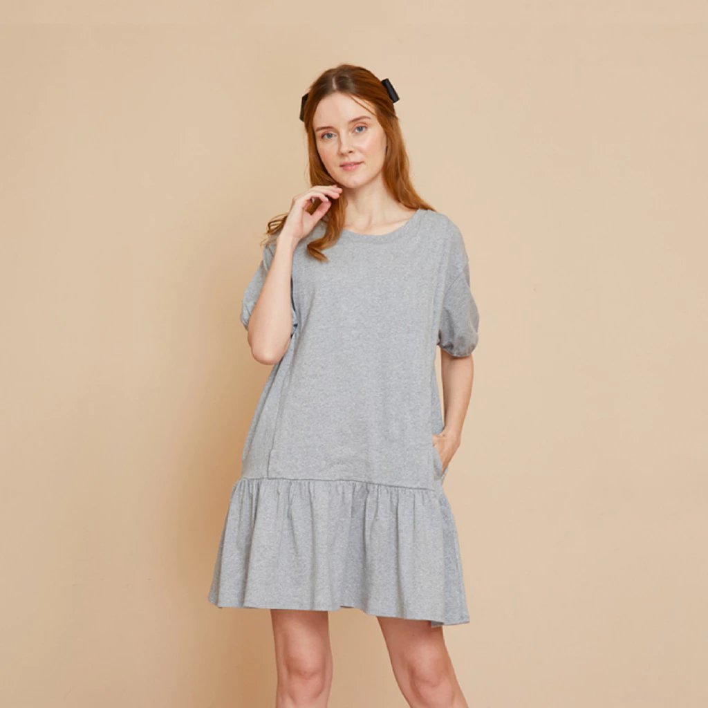 รุ่น Summer ชุดคลุมท้องเปิดให้นม ทรง Oversize แขนตุ๊กตา